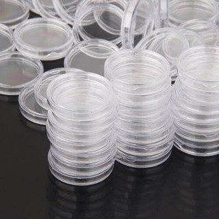 Coin Holders Case Transparent Container Plastic Ceremony Gifts Capsule 100pcs Protect Set Display 30mm Award Medal