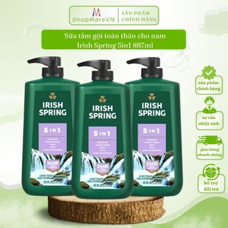 Sữa tắm gội irish spring 5in1 dành cho nam, sữa tắm springs 5in1 887ml usa - shopmarsvn