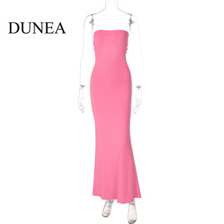 Đầm dài vai hở lưng nữ DUNEA