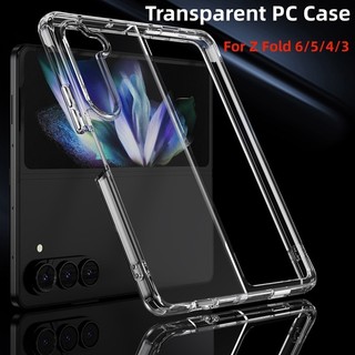 Ốp Lưng Trong Suốt Cho Samsung Galaxy Z Fold 6 5 4 3 Ốp PC Cứng Siêu Mỏng Vỏ Bảo Vệ Chống Sốc Cho Galaxy Z Fold6 Ốp Lưng