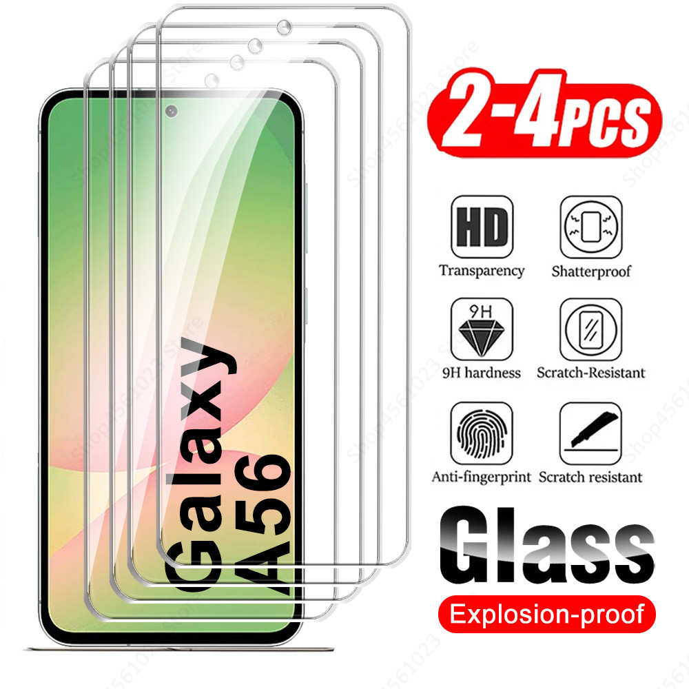 2-4 Chiếc Cho Samsung Galaxy A56 Kính Cường Lực Samsung A56 GalaxyA56 5G Bảo Vệ Màn Hình Full Keo Ph