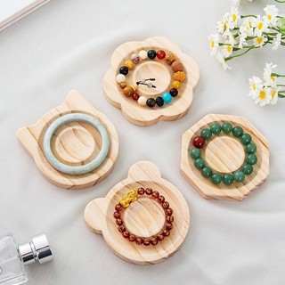 Khay trưng bày vòng tay trang sức, khay trưng bày màu gỗ, phụ kiện trang sức, đạo cụ chụp ảnh, lưu trữ vòng tay RO5A