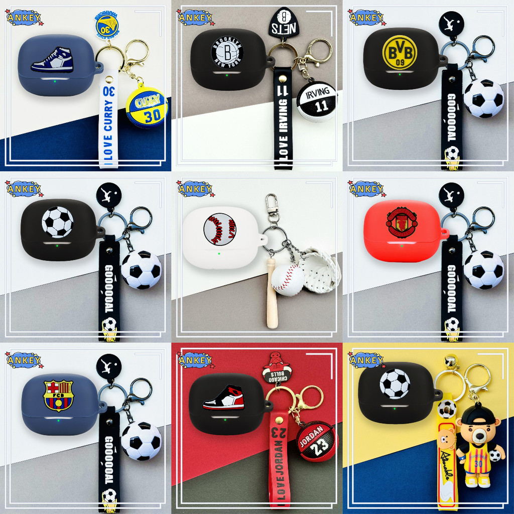 for Baseus Bass BP1 Pro ANC Earphone Silicone Case Baseus Bass EP10 Pro Earbuds Football Sport Water