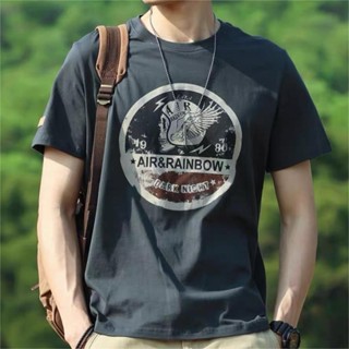 [Shop Giảm Giá] Áo Thun Mỹ Retro In Hình Mùa Hè Cotton Nguyên Chất Hợp Thời Trang Tay Ngắn Phong Cách Mới Thoáng Khí Cổ Tròn Nam Quần Lót