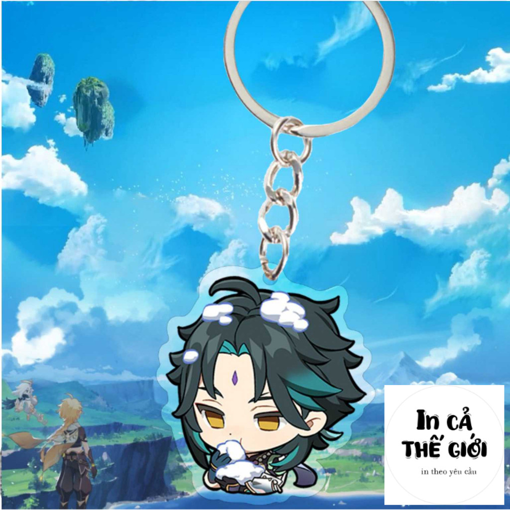 Móc khóa Genshin Impact, móc khóa Xiao, Hutao, Diluc, Kaeya, Childe, Xingqiu, Albedo, Zhongli, Yelan