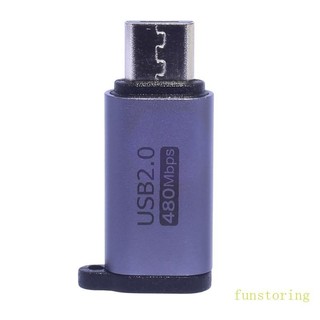 Fun fast usb c sang micro usb nam adapter sạc truyền dữ liệu loại c bộ chuyển đổi