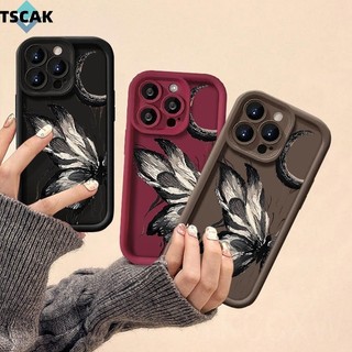 Ốp điện thoại mặt trăng cánh bướm đen thời trang cổ điển cho Moto G22 G30 G20 G10 G14 Vỏ mềm chống sốc