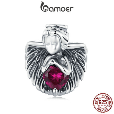 Bamoer 925 Sterling Sliver Charm Thiết Kế Góc Trái Tim Mặt Dây Chuyền Phụ Kiện Cho Vòng Tay Quà Tặng Cho Nữ Bé Gái