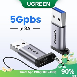 Ugreen Loại c Adapter USB A 3.0 Nam Sang USB 3.1 Loại c Nữ Kết Nối Type-c Adapter Màu Xám