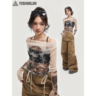 YUSHANLAN áo phông áo thun nữ croptop baby tee phổ biến Korean Hàn Phong Phong cách WTX2440UVW 16Z240419