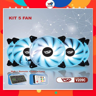 Bộ kit 5 fan case vsp v209c led rgb