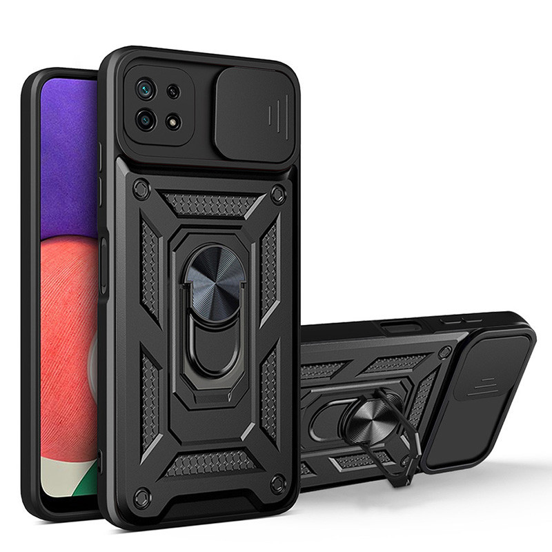 Trượt Camera Giáp Ốp Lưng Điện Thoại Samsung A33 A32 A31 A30 A23 A22 Silicon Kim Loại Từ Vòng Dành Cho Galaxy A21S A20 Trường Hợp