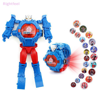 Rightfeel robot đồ chơi marvel hero spider-man robot biến hình đồng hồ chiếu điện tử trẻ em hai trong một biến đổi đồng hồ mới