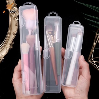 Hộp đựng trong suốt có nắp đậy - Hộp đựng cọ trang điểm chống bụi chống nước - Hộp đựng đũa di động đa năng