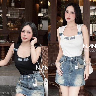 Áo Miu miu sát nách mix xích xịn sò hàng QCL1 full tag mác
