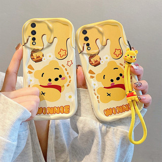 Ốp Lưng Mềm Silicon Hoạt Hình Lớp Phủ Dây Đeo Tay Điện Thoại Di Động Graffiti Ốp Bảo Vệ Chống Rơi Thích Hợp Cho Vivo S1 V1907 / Y7s / Z5 / V17 Neo / IQOO Neo