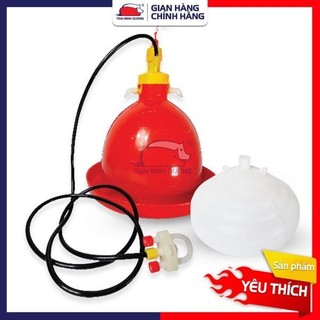 Bộ bình uống tự động treo trọn bộ DQ dùng cho gà vịt gia cầm chim cút, bộ đáy phao hoặc đáy chậu