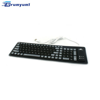 Còn hàng! Bàn phím silicon có thể gập lại im lặng di động Usb Bàn phím cuộn mềm chống nước linh hoạt cho máy tính xách tay Pc
