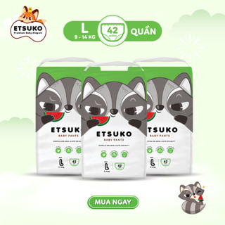Combo 3 bịch tã quần Etsuko size L 42 pcs