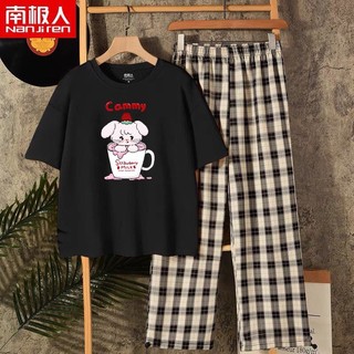 Sét Áo phông Thỏ Camy quần Karo nhiều màu, Đồ UNISEX mặc ở nhà và đi chơi, chất đẹp, mặc không xù -  DVGIT