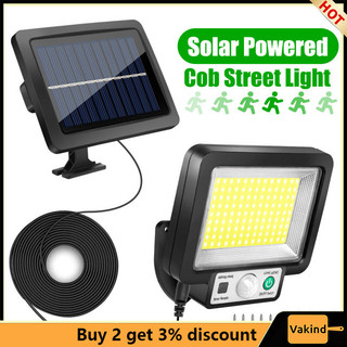 Megasale!! 220000 Đèn đường năng lượng mặt trời Lumens 3 chế độ chiếu sáng Đèn tường 117cob chống nước cho sân vườn ngoài trời