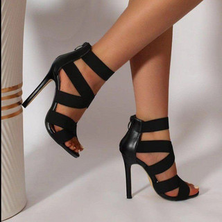 Giày la mã xuyên biên giới size lớn pháp stiletto giày cao gót gợi cảm jazz khiêu vũ 36-43 giày cao gót khiêu vũ
