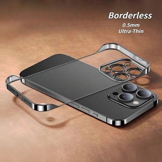 Ốp Điện Thoại PC Cứng Trong Suốt Siêu Mỏng Chống Sốc Bảo Vệ ng Kính Máy Ảnh Cho iPhone 11 12 13 14 15 Pro Max Plus X XR Xs Max Vỏ điện thoại không viền