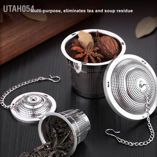 Utah054 Dụng cụ pha trà dạng lưới cực mịn lọc bằng thép không gỉ với móc xích mở rộng Trà dốc hơn để Gia vị
