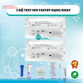 Combo 2 Bộ que thử HIV Fastep của Mỹ date xa, đầy đủ dụng cụ