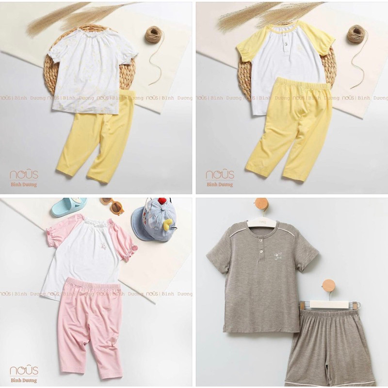 Nous Kids sale - Bộ cộc tay Nous szie to cho bé trai gái (2-6T)