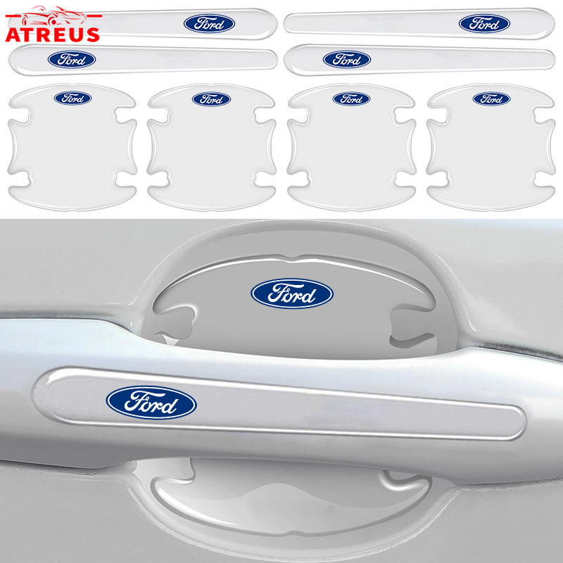 4 / 8 Chiếc Ford Trong Suốt Tay Nắm Cửa Ô Tô Bảo Vệ Vô Hình Cửa Xe Bát Miếng Dán Chống Trầy Xước Miếng Dán Cho Xe Ford Fiesta Ranger Ecosport Focus Everest Mustang Escape