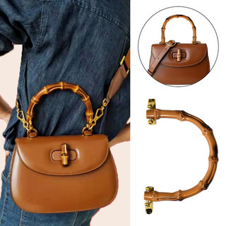 1 Máy Tính Hình Chữ U Giả Tre Có Khóa Dệt Cổ Tay Nhựa DIY Thay Thế Thủ Công Tote Tay Cầm Túi Phụ Kiện