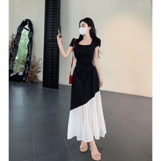 Váy đen trắng phong cách thanh lịch