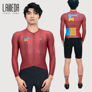Lameda Đi Xe Đạp Jersey Xuân Hè Nam Mỏng Tay Dài Độ Đàn Hồi Cao Thoáng Khí Nhanh Khô Xe Đạp Đường Bộ Top Quần Áo