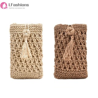 ❀ Tình yêu thời trang ❀ Kỳ nghỉ du lịch Rơm dệt Ví nữ Túi điện thoại đeo vai Mini AU