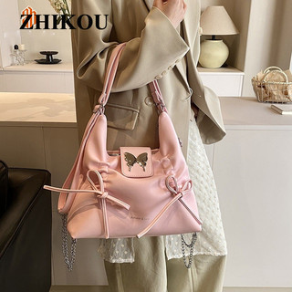 Túi xách du lịch dung lượng cao phong cách Hàn Quốc ZHIKU thiết kế túi đeo vai đa chức năng, dây buộc nơ học sinh mới