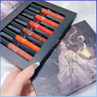 ⚡⚡COD Lip Glaze Suit Trang điểm phong phú và trọn vẹn Vẻ đẹp cổ điển Lip Glaze Silky Lock Beauty Bảo vệ lớp trang điểm Son môi nhung Nhẹ nhàng không làm khô son & son bóng