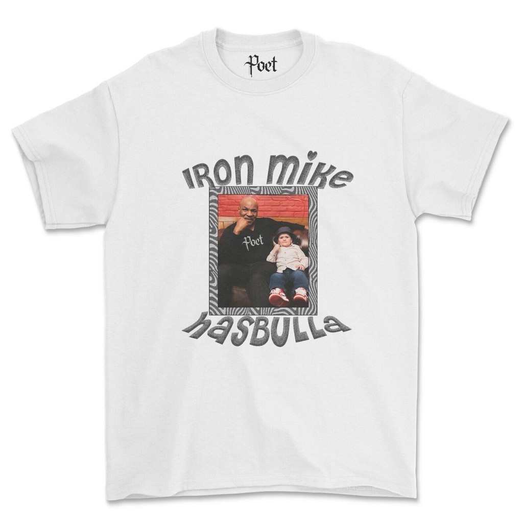 Hasbulla Mike Tyson Áo Thun "Iron Mike" Dạo Phố Meme Ảnh Meme Ngộ nghĩnh Quyền Anh