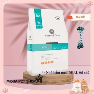 10kg thức ăn cho chó thịt gà và cá hồi natural core bene m50