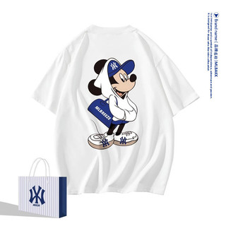 Áo thun nam tay ngắn NY 100% cotton nguyên chất in hình cổ tròn ngắn tay