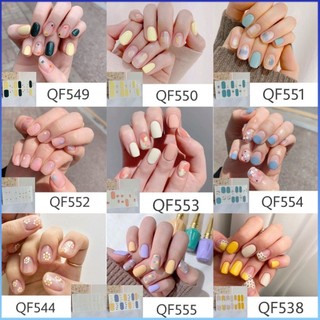 ⚡⚡COD 24 Loại Half Sugar Graffiti Series Sơn móng tay Phim hoạt hình Hoa Daisy Wave Point Nhãn dán móng tay Không thấm nước Có thể tháo rời Miếng dán đầy đủ Miếng dán trang trí móng tay Dụng cụ làm móng cho cửa hàng làm móng