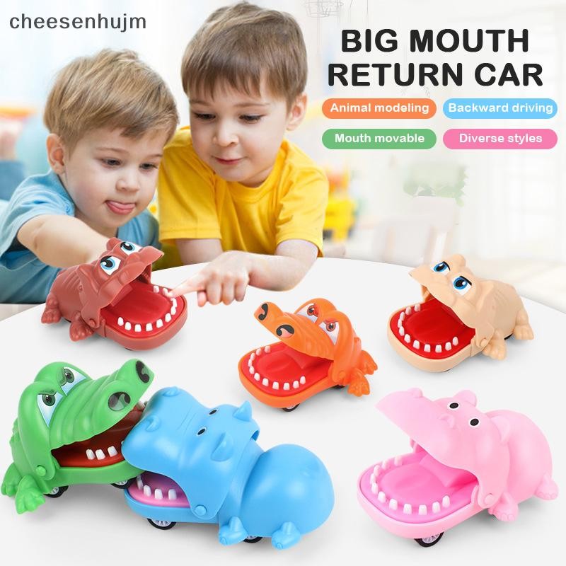 Cs Cắn Tay Cá Sấu Miệng Kéo Lại Đồ Chơi Ô Tô Hoạt Hình Hà Mã Chó Con Kéo Lại Đồ Chơi Xe Báo Chí Răng