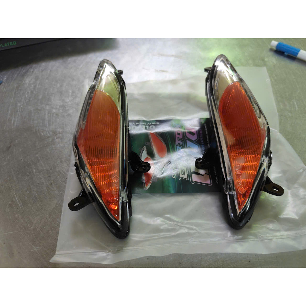 Xi nhan trước xe Wave Alpha 110 2017-25, Wave Alpha 100, Wave RS100 màu cam - phụ tùng xe máy