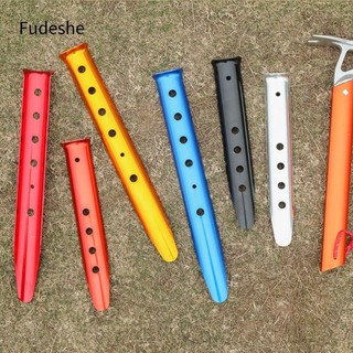 Cọc lều FUDESHE, Móng lều hình chữ U hợp kim nhôm 23cm 31cm, Chốt cát 5 màu chất lượng cao Cắm trại ngoài trời đi bộ đường dài