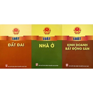 Sách - combo 3 cuốn luật đất đai, luật nhà ở, luật kinh doanh bất động sản