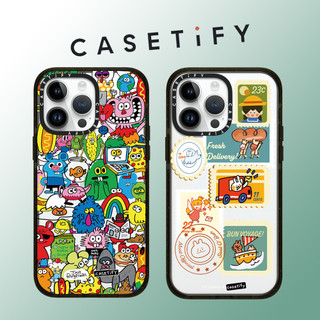 Casetify Manga Stamp Girl Monster Ốp Điện Thoại Acrylic Trong Suốt Cho iPhone 15 Pro Max 14 Plus 13 ProMax 12 12Pro 11 Vỏ Bảo Vệ Cứng Điện Thoại Chống Sốc