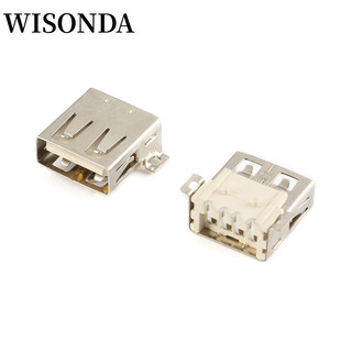 10 chiếc-2 chiếc usb loại a cổng tiêu chuẩn nữ hàn jack kết nối pcb ổ cắm usb-a loại smt 4pin đầu nối usb