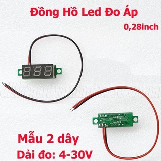 Vôn kế - Đồng Hồ Led Đo Áp - Volt DC 2 Dây 4.5~30V
