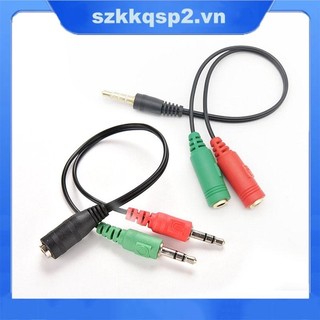 Bộ chuyển đổi tai nghe cáp giắc cắm 3,5 mm Y Splitter Âm thanh 2 cái đến 1 nam VNK2