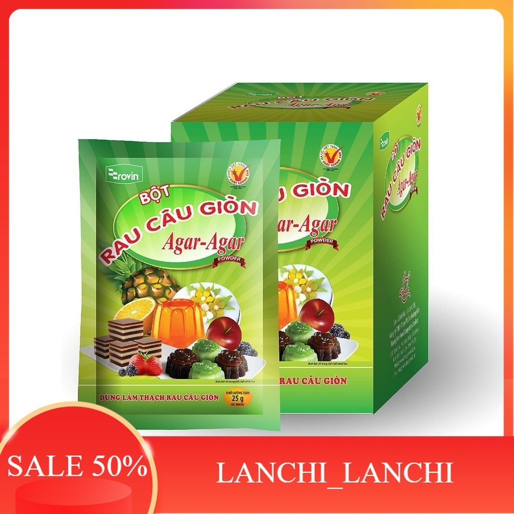 Bột rau câu giòn Agar 25g